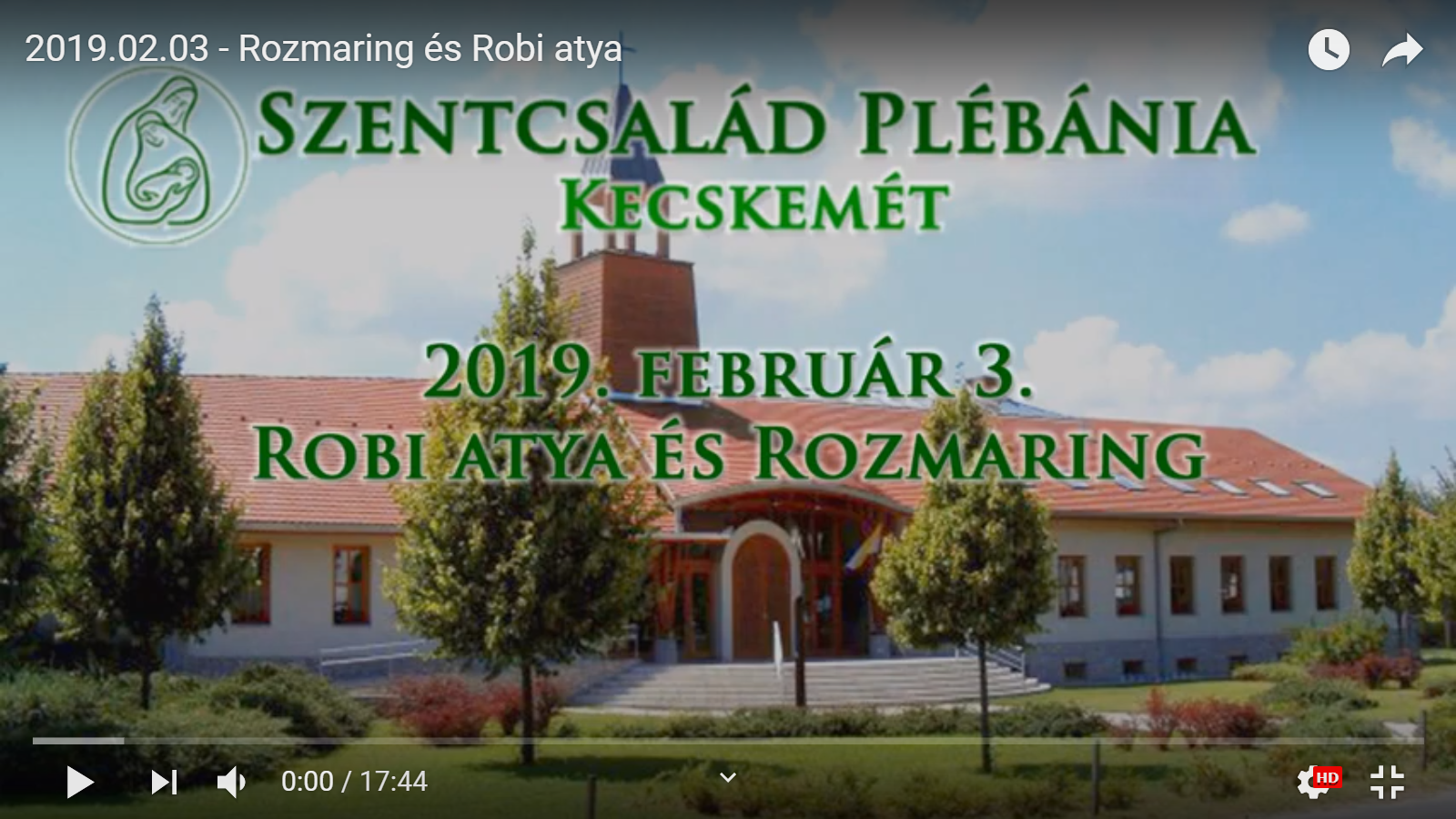 2019. február 3. Rozmaring és Robi atya -VIDEÓ