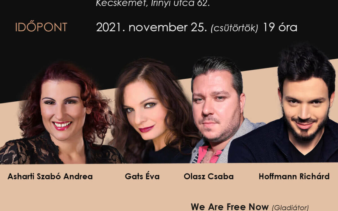 Jótékonysági gálakoncert a Gyerkőcök Közhasznú Alapítvány szervezésében